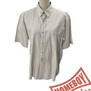 Men's Beige Short Sleeve Casual Shirt